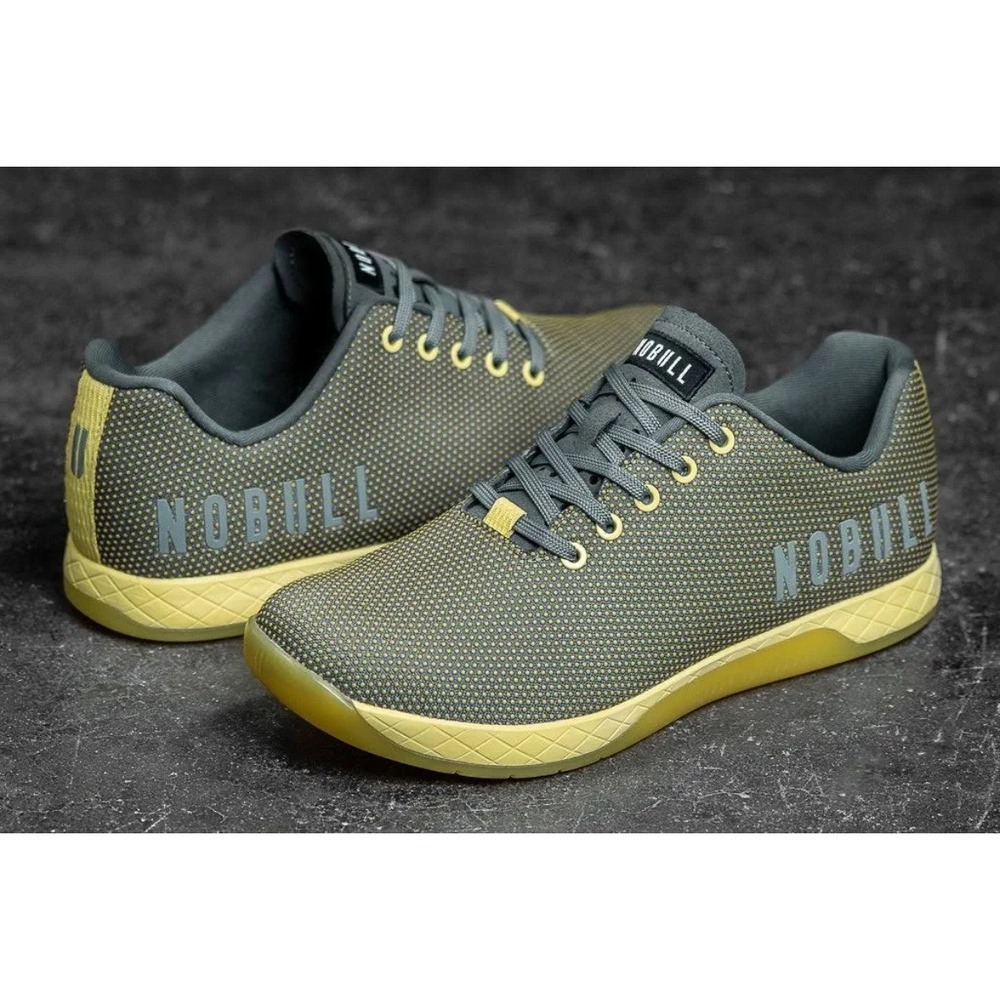 NOBULL Outwork Trainers Size W 8 M 6.5 Yellow Pixel Super Fabric Strength Shoe